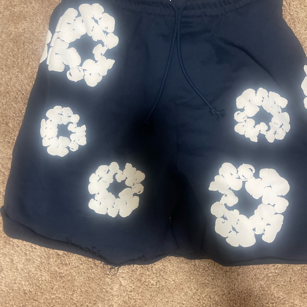 Denim Tear Blue Navy Shorts - Picture 1 of 4